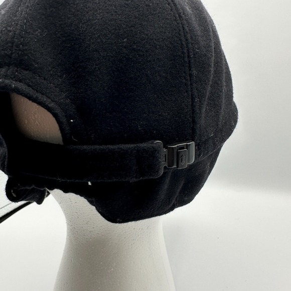 Conte Florence Hat Cap 60 Black Wool Earflap Baseball Italy Sporty Luxury - Picture 9 of 15
